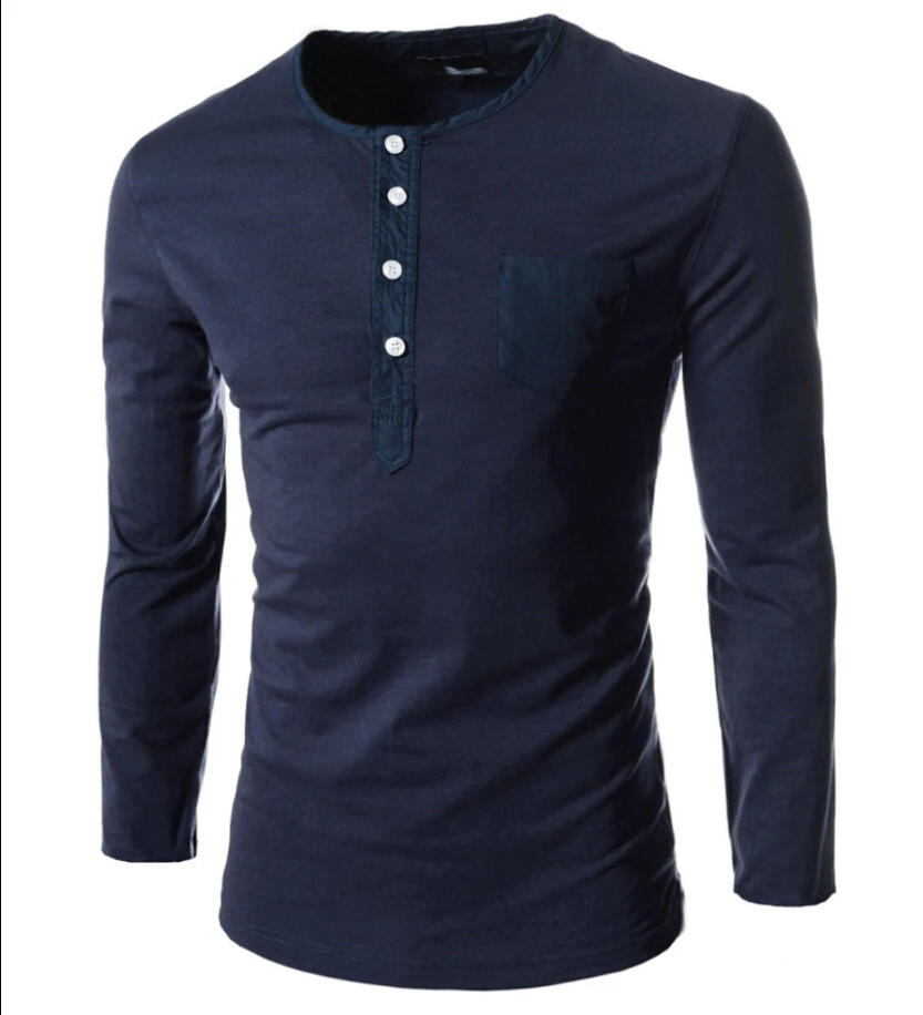 Mens Henley Shirt T-shirt Long Sleeve Cotton Pullover Comfy Button Solid Tops Autumn O Neck Button Comfort Men Clothing Mens Henley Shirt T-shirt Long Sleeve Cotton Pullover Comfy Button Solid Tops Autumn O Neck Button Comfort Men Clothing