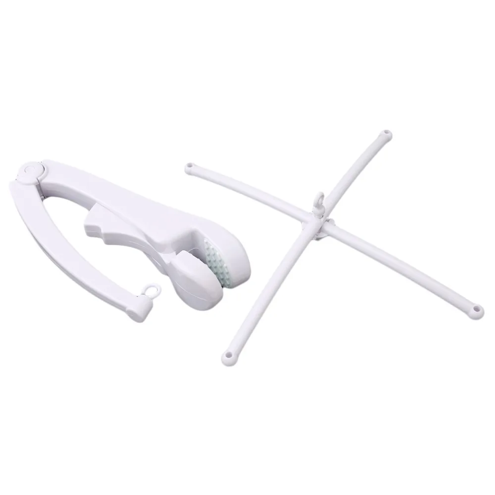 Baby Crib Holder White Rattles Arm Bracket Set Cot 360 Degree Rotating Cribs Bed Bell Toy Wind-up Baby Rotary Mobile Music Box