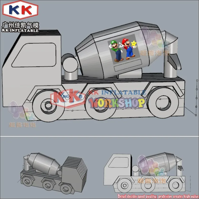 Тип рекламы надувная модель грузовика для дисплея
