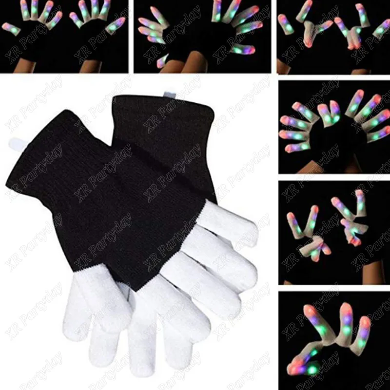 1 шт. светодиодный вечерние светящиеся перчатки бар вечерние флуоресцентный танцевальный DJ волшебные перчатки светодиодный светильник светящаяся атмосфера Рождество Purim navidad