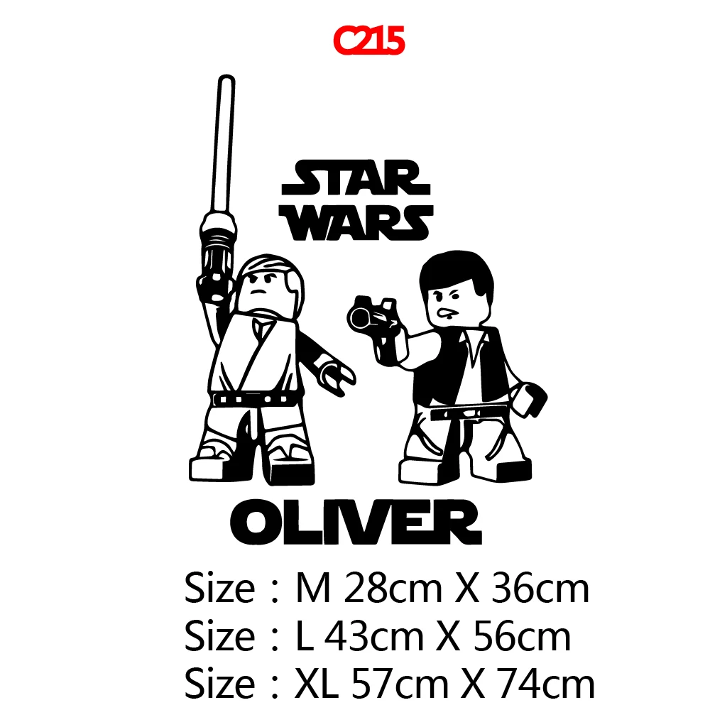 Custom Name Lego Star Wars Wall Stickers Mural Art Decor For Nursery Kids Room Decoration Decal Mural