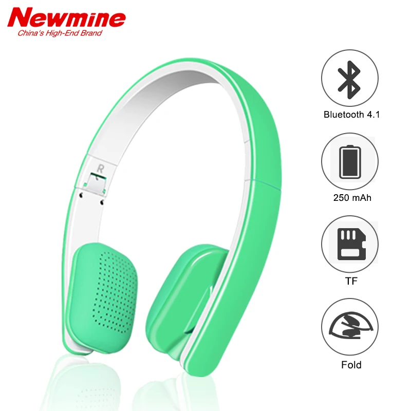 

NEWMINE TB106 Wireless Headphones Bluetooth Sports Foldable Headphone for Running with Mic Volume Control Headset Support TF