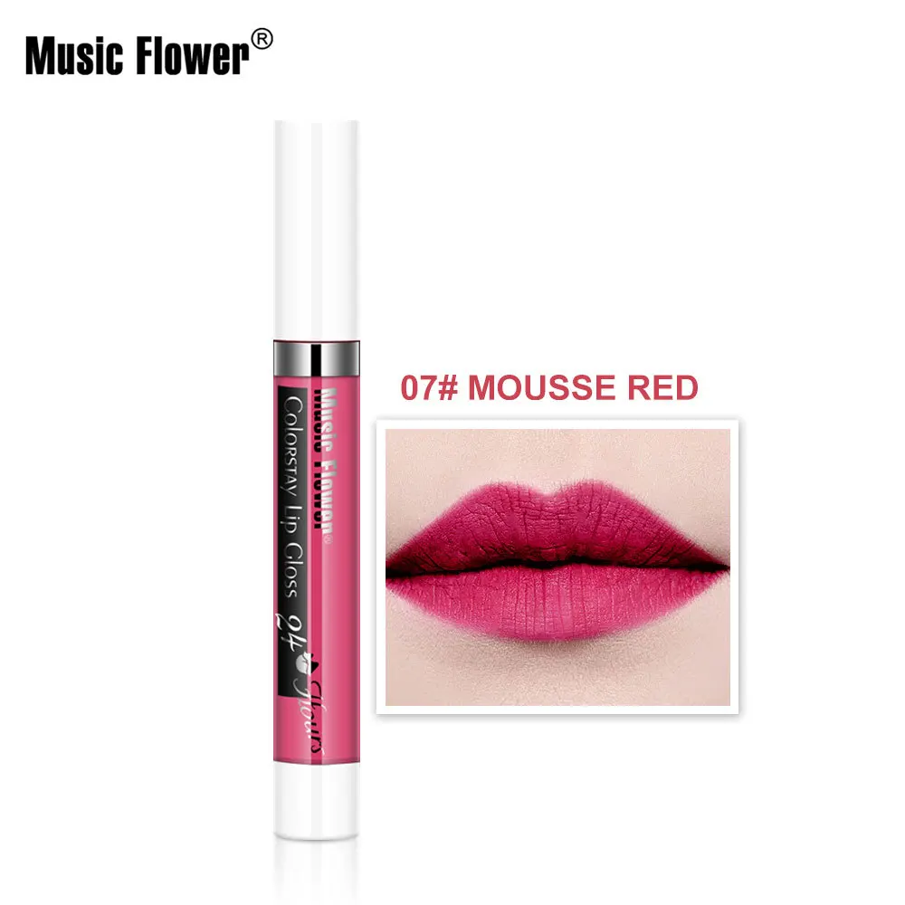 12 цветов жидкая губная помада Music Flower макияж матовый блеск для губ стойкий блеск для губ водонепроницаемый оттенок увлажняющая косметика