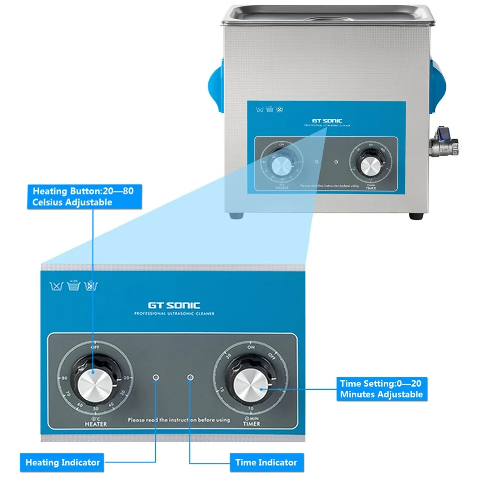 Digital Ultrasonic Cleaning Transducer Baskets Jewelry Watches Dental PCB CD 0.8L 35W 42kHz Ultrasound Cleaner Ultrasonic Bath1