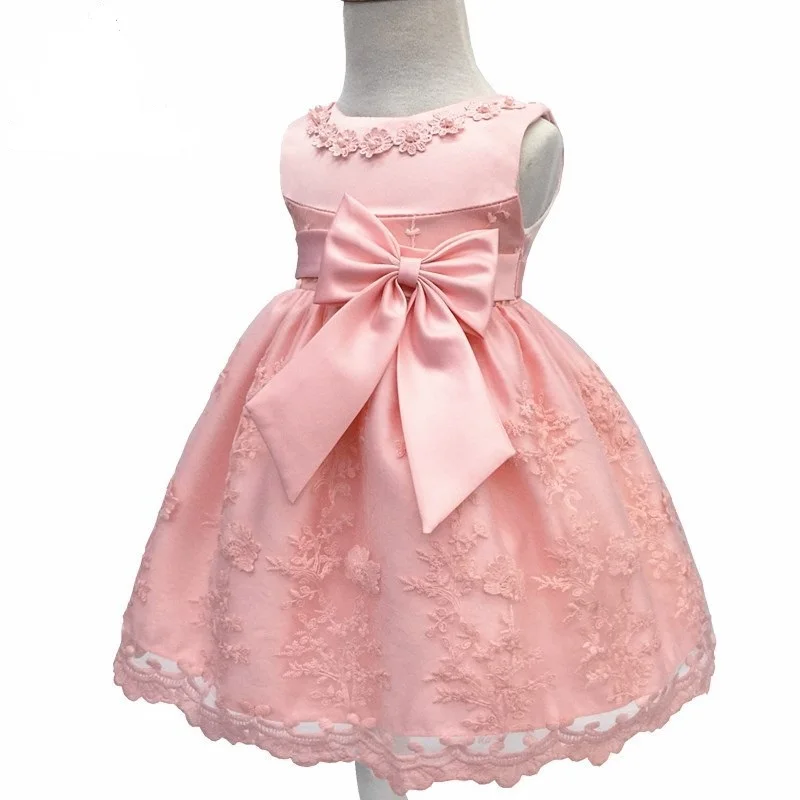 Новое милое платье принцессы с бантом на день рождения - Цвет: pink