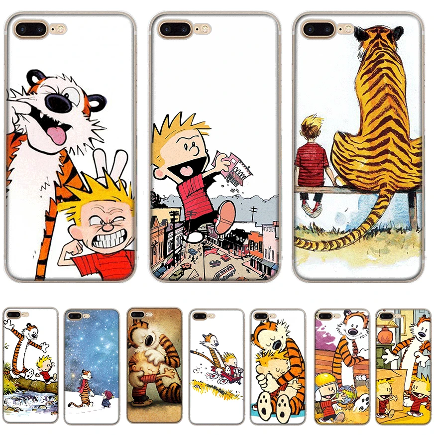 

Desxz Calvin Y Hobbes Mobile Phone Case for iPhone 6 6s 7 8 Plus iPhone 11 Pro X XS Max 5 5s SE Cover Protection