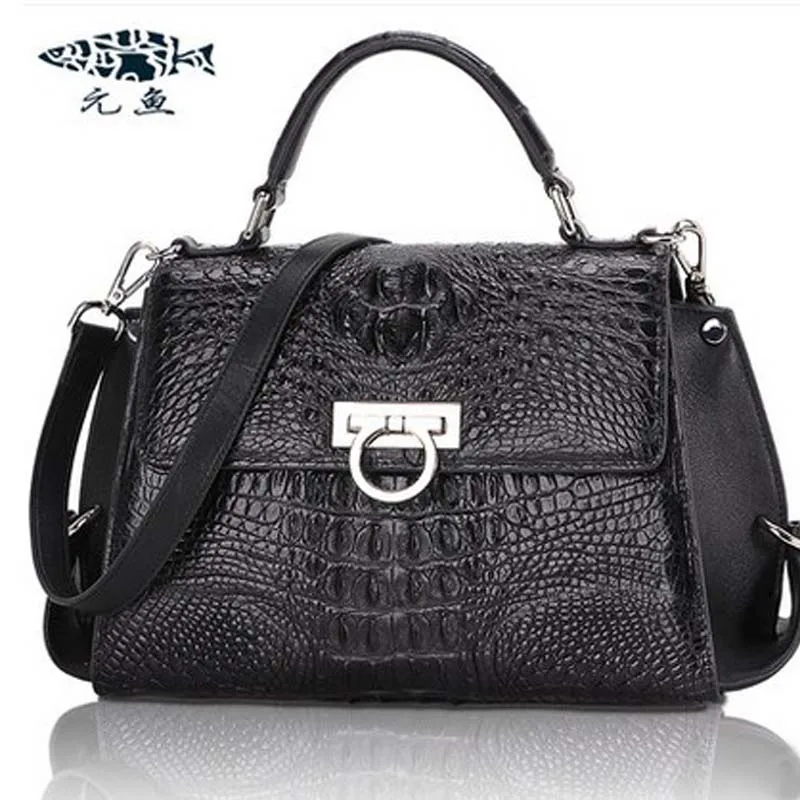 

yuanyu new 2018 real crocodile skin handbag real leather bag high capacity American fashion women handbags
