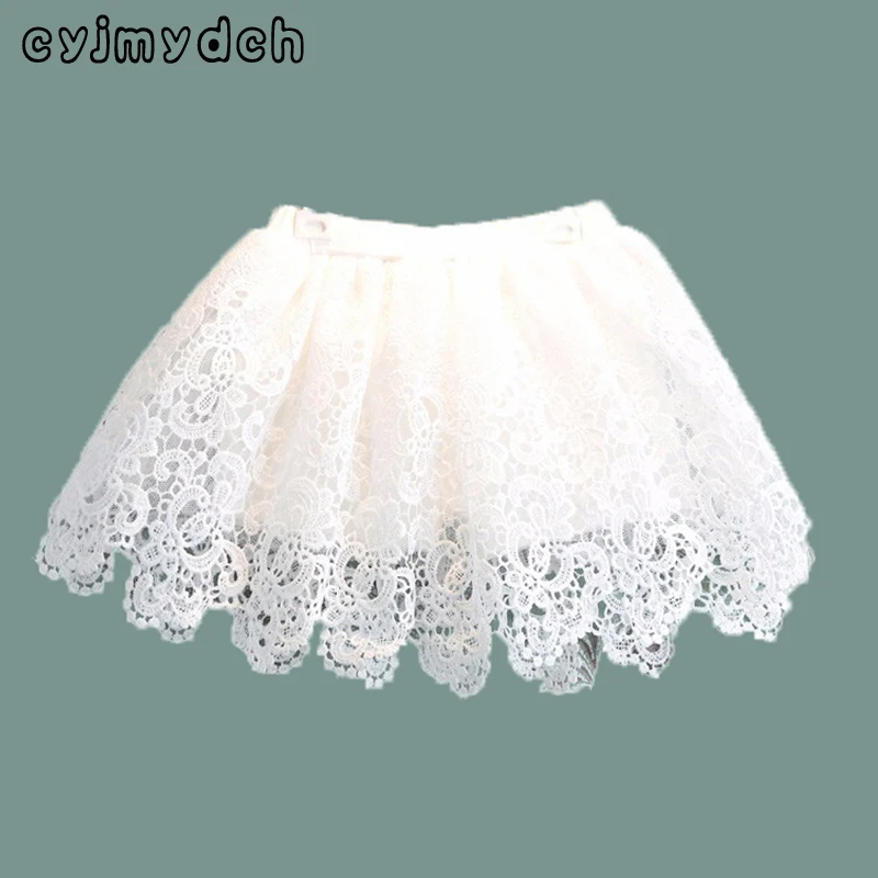 

2018 Fashion White Lace Girls Skirts Tutu Children Ballet Skirts Dance Princess Skirts for Girl Tulle Miniskirt