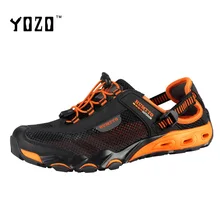 YOZO Hommes Sandales Mode De Luxe Respirant Mesh Semelle En Caoutchouc Haute Qualité Plat Loisirs Marque Sanadals Casual Plage Sandales Hommes