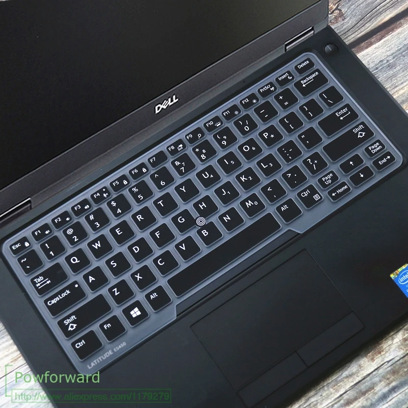 CaseBuy Keyboard Cover Compatible with Dell Latitude 5480 5490 5491 7490 14 Laptop Clear Dell 3340 E3340 E5490 E5491 E5450 E5470 E7450 E7470 7480 E7480 14 Protective Skin with Pointing