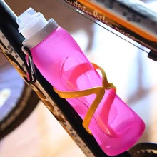 500 ml Botella de Agua Plegable de Silicona Hervidor Drinkware Deportes de Ciclismo Acampar Al Aire Libre