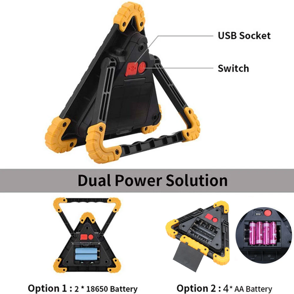 Светильник ingview USB COB рабочий светильник Перезаряжаемые Портативный Точечный светильник Треугольники Предупреждение светильник для кемпинга на открытом воздухе Пеший Туризм аварийной ситуации