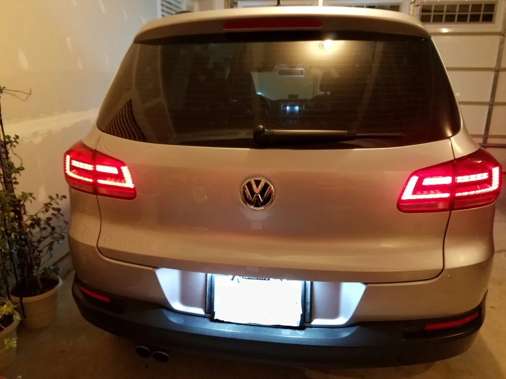 HLC автомобильный Стайлинг для VW хвост тигуаны огни 2013- Volkswagen Tiguan светодиодный задний фонарь DRL+ тормоз+ Парк+ сигнал