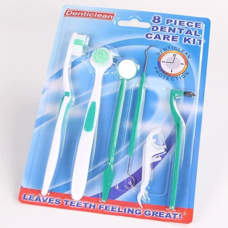 8Pcs Dental Oral Care Kit Dentist Pick Tooth Kit Mirror Teeth