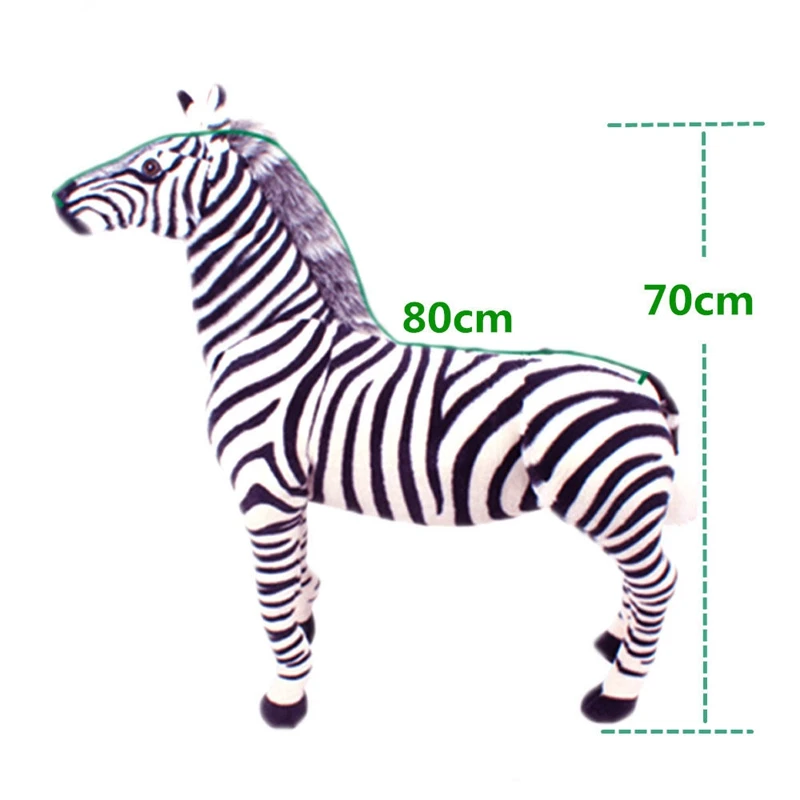 Dorimytrader Lovely Simulation Animal Zebra Plush Toy Large Stuffed (3)