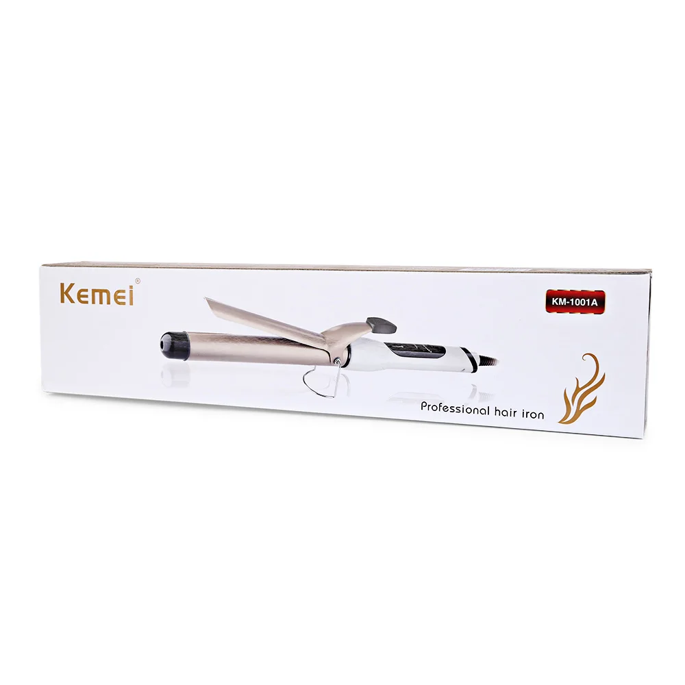 Kemei Регулируемая температура керамическая плойка для завивки волос Быстрое нагревание щипцы для завивки волос формирующая машина