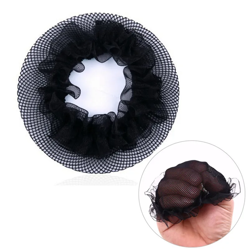 2Pcs/lot New Elastic Nylon Hairnets Black Blonde and White Color Invisible Hair nets For Package Hair and Wig Cap