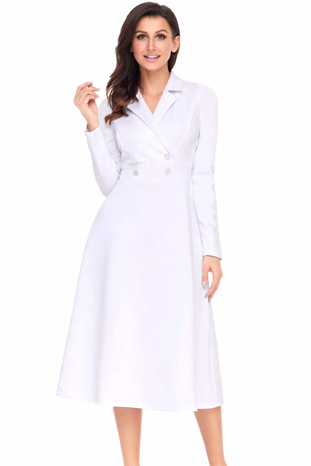 White-Vintage-Button-Collared-Fit-and-flare-Dress-LC61803-1-1