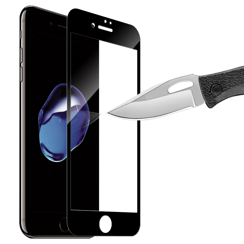 GerTong Передняя пленка Закаленное стекло для iPhone 5S 7 6 6S X 5 SE 8 Plus защита экрана полное