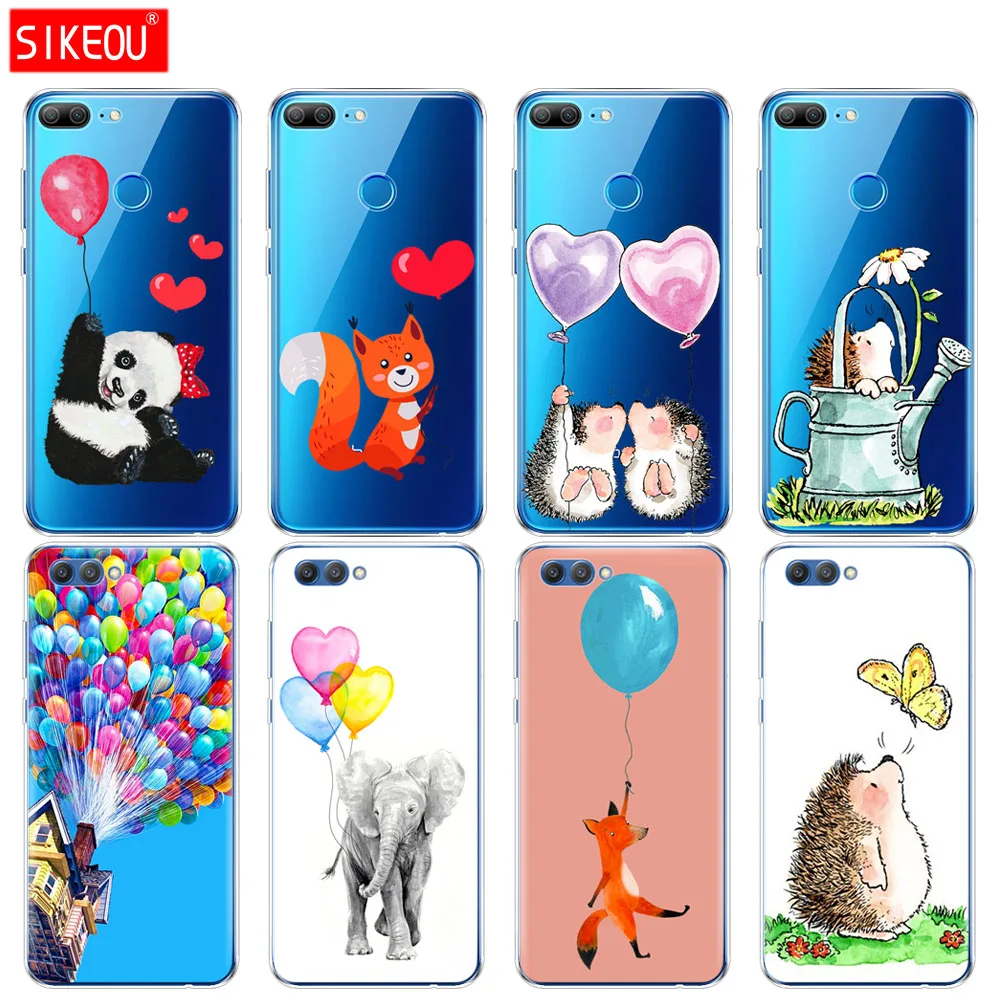 

Silicon Cover phone Case for Huawei Honor 10 V10 3c 4C 5c 5x 4A 6A 6C pro 6X 7X 6 7 8 9 LITE animal Hedgehogs Love Heart Balloon