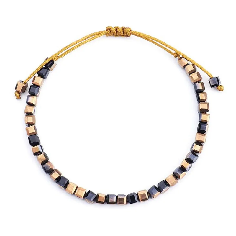 

DIEZI Drop Shipping Quart Bracelets Handmade Rope Strand Bracelets For Women Boho Jewelry Statament Crystal Bracelet