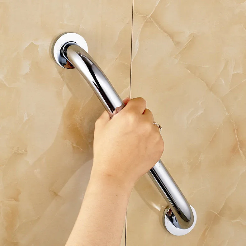 

14 Inch Bathroom Safety Bathtub handrail Grab Bar with Concealed Screws - Chrome Brass Wall Mount 11-234