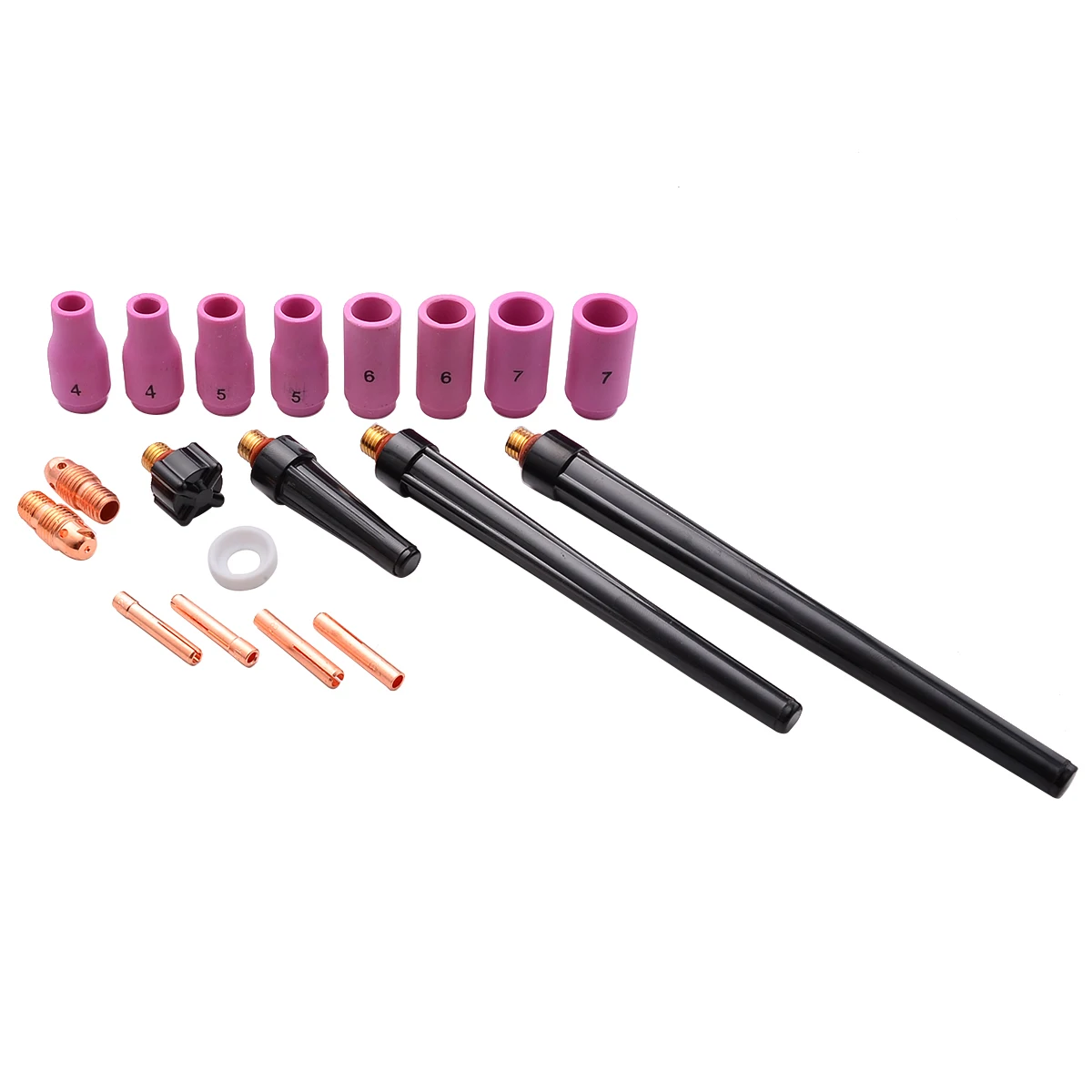 53pcs/Set Welding Torch Body Parts Gas Lens Nozzle Collet Cup Kit For Welding Gun SR WP9 20 25