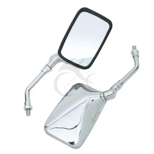 10 мм прямоугольные мотоциклетные зеркала для Kawasaki Suzuki Yamaha Honda VF Magna Stateline 500 VT700 VT750