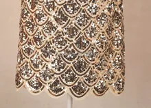 Europe new bling-bling dress evening  fashion women's shinning sequin women dresses for party apricot BY88565