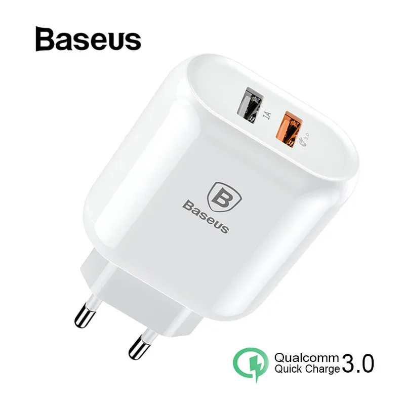 Baseus المزدوج USB شاحن سريع 3.0 ل فون 8 7 الاتحاد الأوروبي التوصيل USB مهايئ شاحن لسامسونج S9 S8 Xiaomi سريع الهاتف المحمول شاحن Baseus المزدوج USB شاحن سريع 3.0 ل فون 8 7 الاتحاد الأوروبي التوصيل USB مهايئ شاحن لسامسونج S9 S8 Xiaomi سريع الهاتف المحمول شاحن