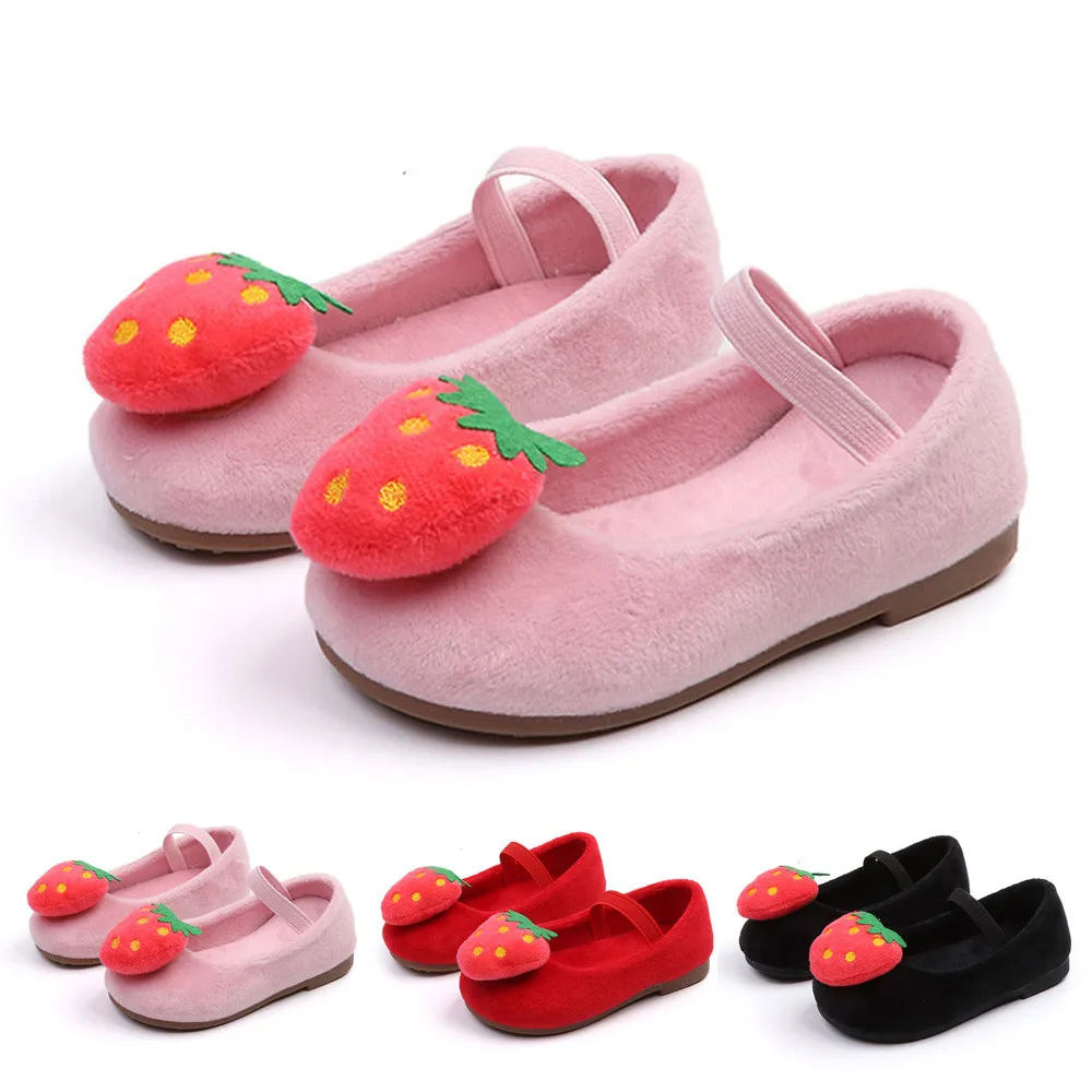 

MUQGEW Baby Shoes Girls Kids Baby Infant Girls Autumn Winter Strawberry Sweet Princess Shoes Sneakers footwear for newborn