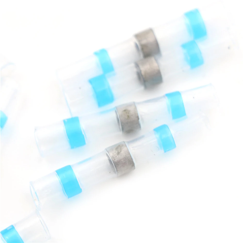 High Quality Blue 10PCS 16-14AWG Soldering Sleeve Waterproof Solder & Seal Heat Shrink Butt Connectors Kits Accessories