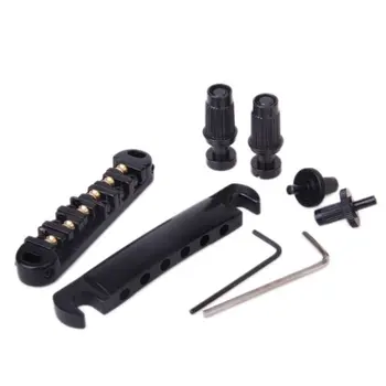 

SEWS Black Roller Saddle Tune Bridge and Tailpiece For Guitar 4.5*2.3cm