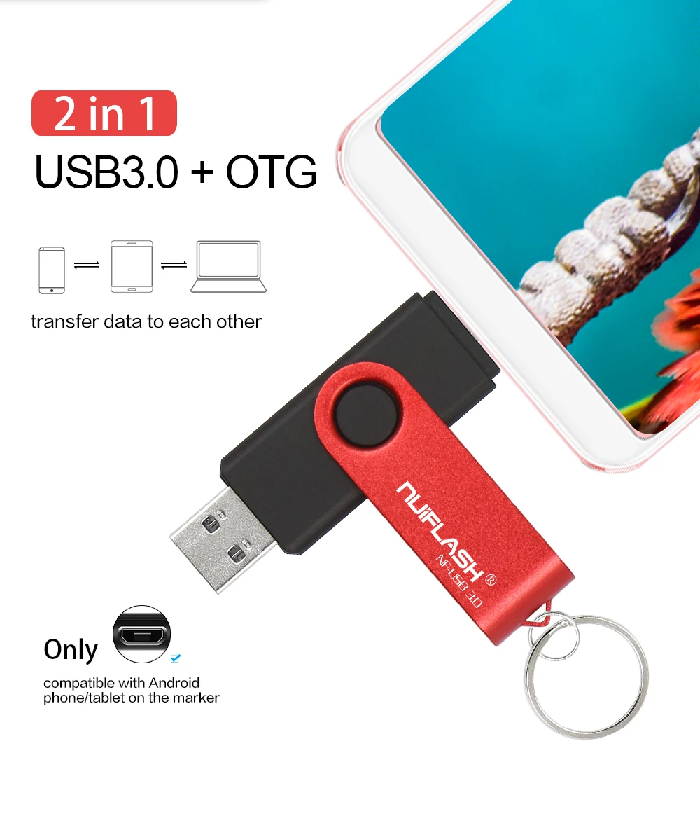 Горячая Распродажа USB флеш-накопитель Usb 3,0 флеш-накопитель 128 Гб OTG Micro Usb флешка 16 ГБ 32 ГБ 64 ГБ флешка