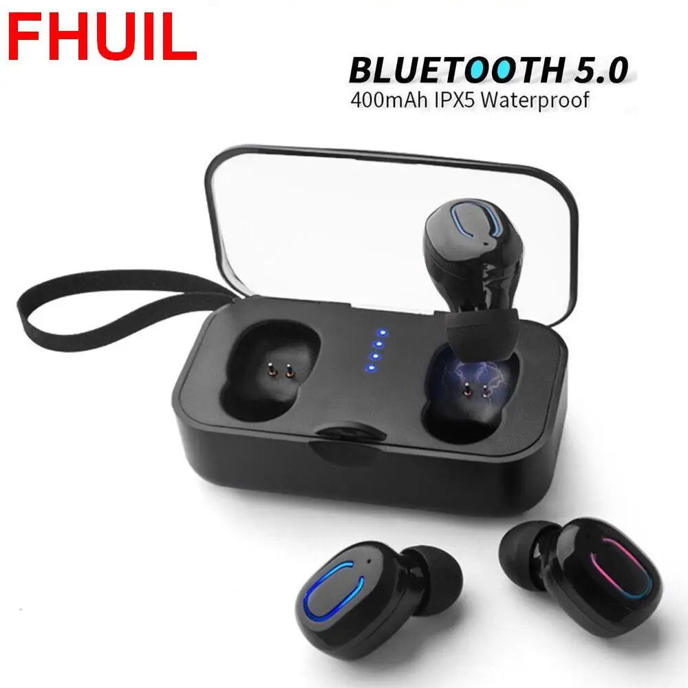 

TWS Wireless Earphone Sports Earbuds HIFI Stereo Sound Earbuds Waterproof Earphones with Dual Microphone and Charging box