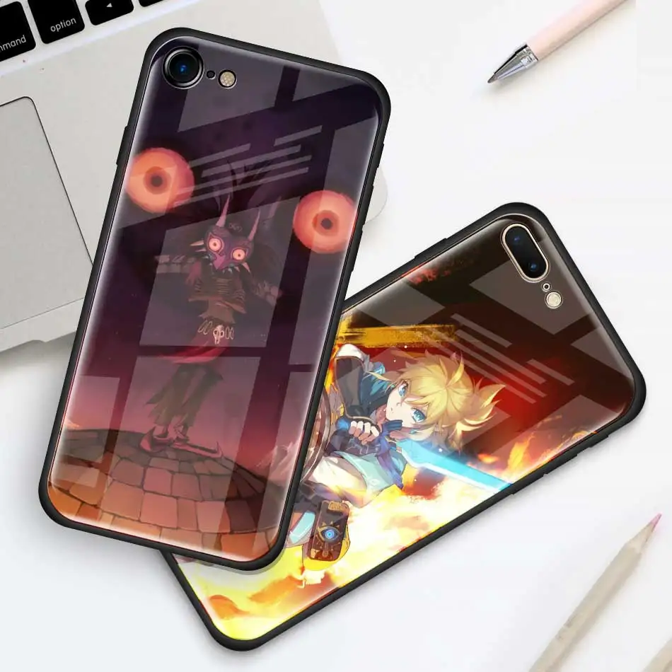 Легенда о Зельде чехол из закаленного стекла для Apple iPhone XR 7 8 6 6S Plus 11 Pro X XS MAX