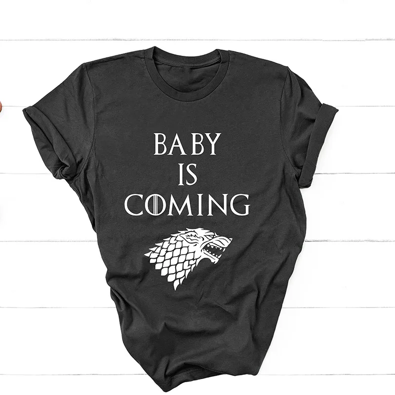 

Baby Is Coming Shirt, Game Of Thrones Inspired Pregnancy Announcement T-Shirt, Mom To Be Shirt, Baby Shower, Gift, Baby Reveal S