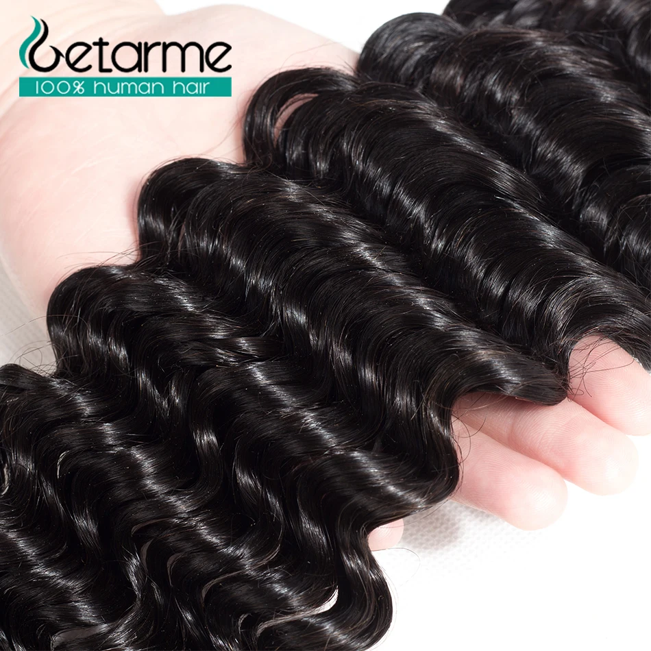 Peruvian Human Hair Weave Bundles 1/3/4 Pcs/lot Double Weft Deep Wave Bundles Non Remy Human Hair Extension