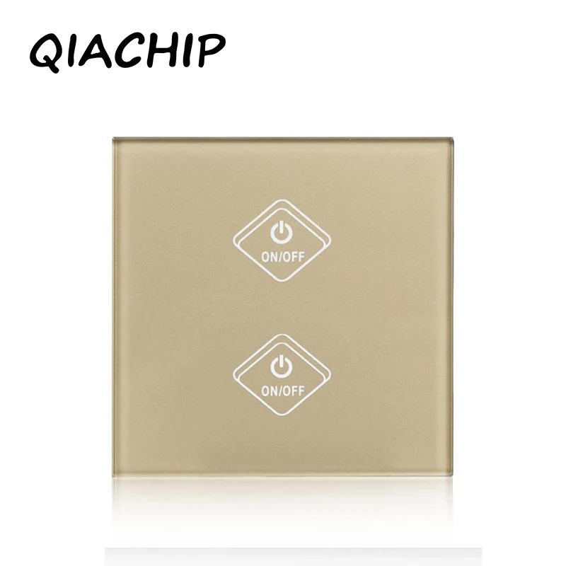 

QIACHIP WiFi Smart Switch 2 Gang Light Wall with APP Remote Control Work Switch Amazon Alexa Google Home Timing Function Touch