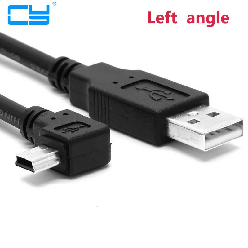 Mini 5Pin USB B Тип папа правый/левый Угловой 90 градусов к 2 0 Мужской кабель для передачи