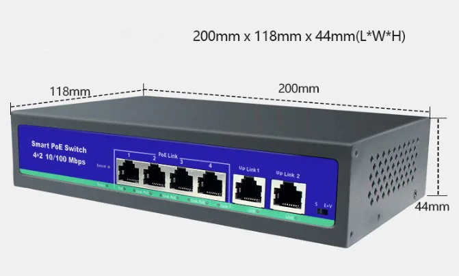 Новокси 48 в сетевой переключатель POE Ethernet с 8 10/100 Мбит/с портами IEEE 802,3 af для ip-камеры/беспроводной AP/CCTV камеры системы