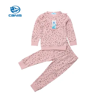 

CANIS 2018 Cute Baby Kids Newborn Baby Girl 2PCS Fall Outfits Ruffle Tops Shirt Long Pants Clothes Se