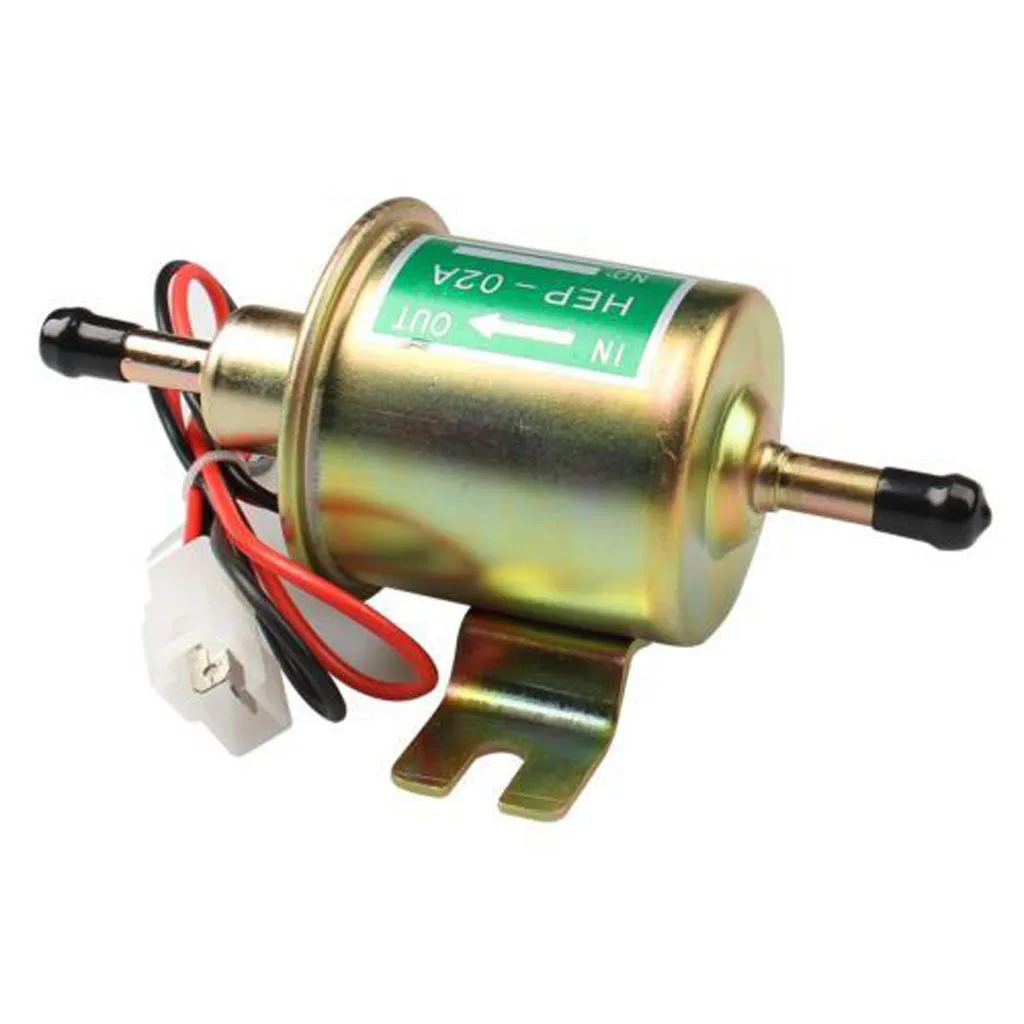 

Brand N 110L/H(A) 1.5A 8mm Gold General HEP-02A New Gas Diesel Fuel Pump Inline Low Pressure Electric Fuel Pump 12V