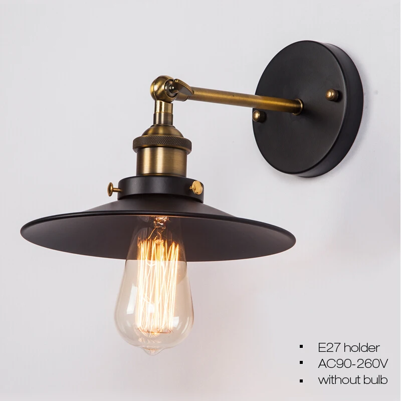 

Metal Wall Light Umbrella Vintage Loft Lamp Retro Wall Lights for Home Sconce Edison Fixtures E27 Diameter 22cm