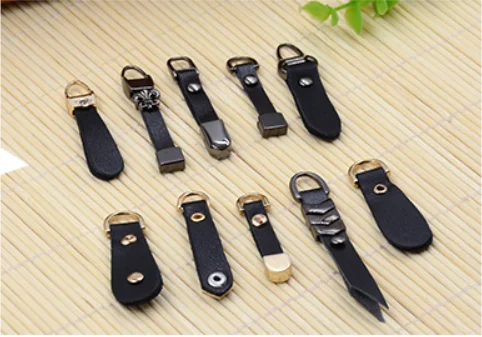 Аксессуары для тканевых сумок с молнией и подвеской из кожи|zippers pendant|slider zipperzipper