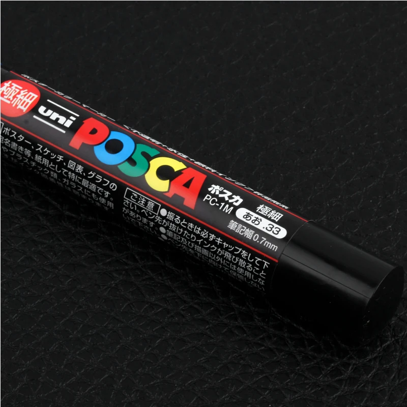 12 шт./партия Uni Posca PC-1M Краска Маркер-очень тонкая пуля Tip-0.7mm 12 цветов Чехол плакат на водной основе рекламная ручка