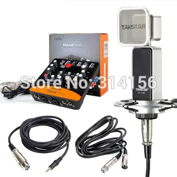 

Takstar PC-K700 Recording Microphone with ICON upod pro Sound card for Internet karaoke, personal recording, studio recording