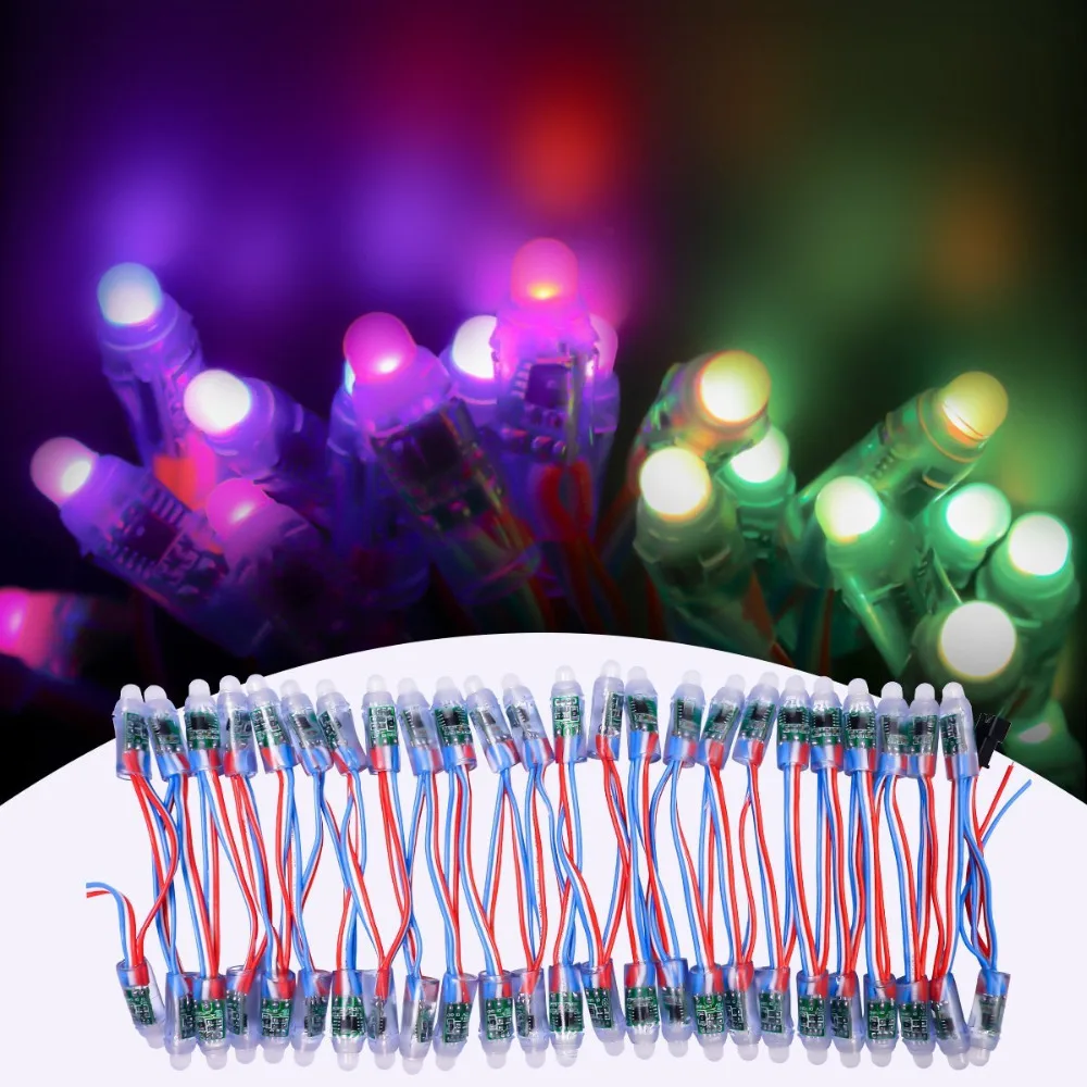 Confident 20pcs Ws2811 Led Module Waterproof Led Pixel Digital Module Garden Light 3led Dmx Dc12v Smd5050 Rgb String Light Multi Color Jq0 Led Modules