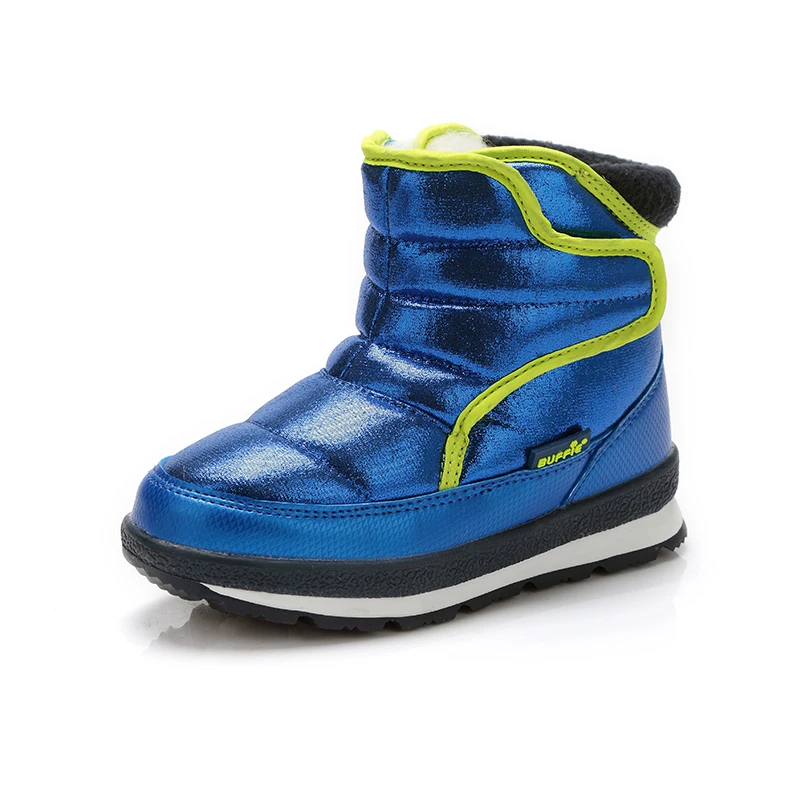 

Children Winter Waterproof Snow Boots Boys Fashion Anti-Slip Round Toe Boots Girls Thick Warm Ankle Rubber Boots AA51217