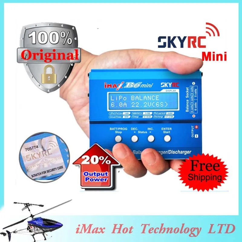  Original SKYRC Imax B6 Mini Professional Balance Charger Discharger for RC Helicopter DIY Quadcopter FPV Drone Part Free Ship 